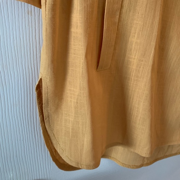 CELLABIE  Mustard Pocket Three-Quarter Sleeve
Button-Up Top - Women - Picture 8 of 10